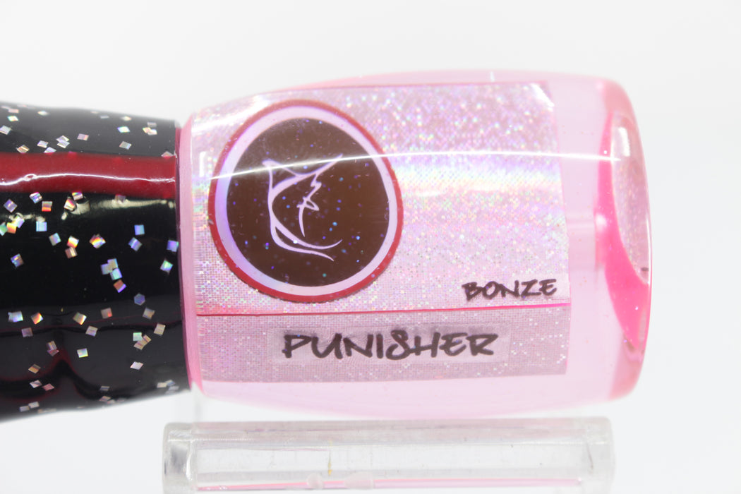 Bonze Lures Pink Rainbow Black Eyes Punisher 10" 6oz Black-Pink