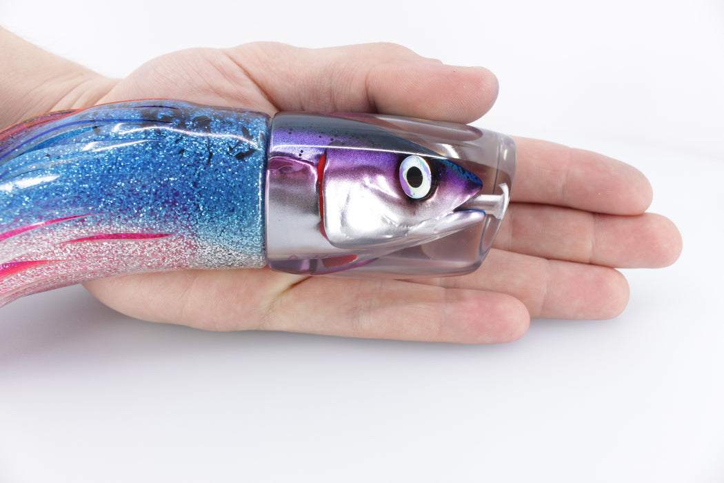 JB Signature Lures Blue-Pink-Silver Back Large Boofhead 12" 7.6oz Skirted