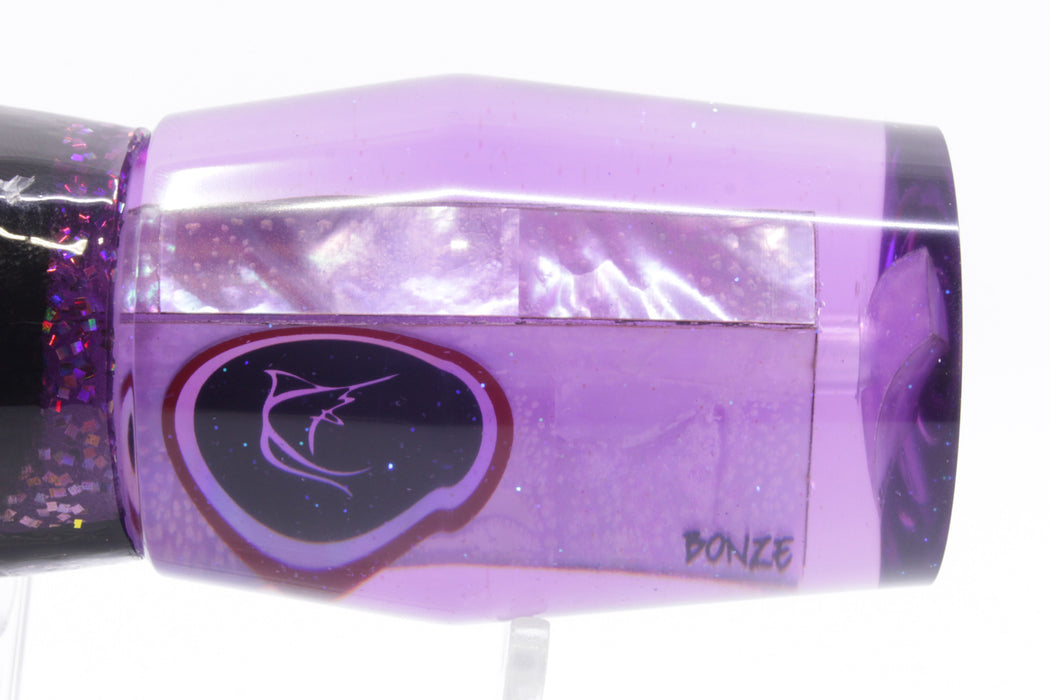 Bonze Lures Purple MOP Black Eyes Islander 12" 8.7oz Purple-Holo-Black Bars