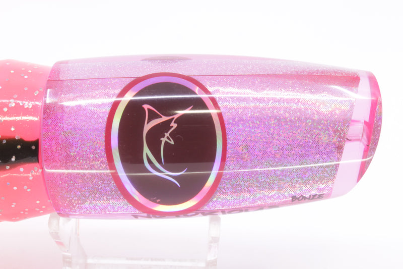 Bonze Lures Pink Rainbow Black Eyes Notorious 14" 12oz Skirted Pink/Orange-Yellow