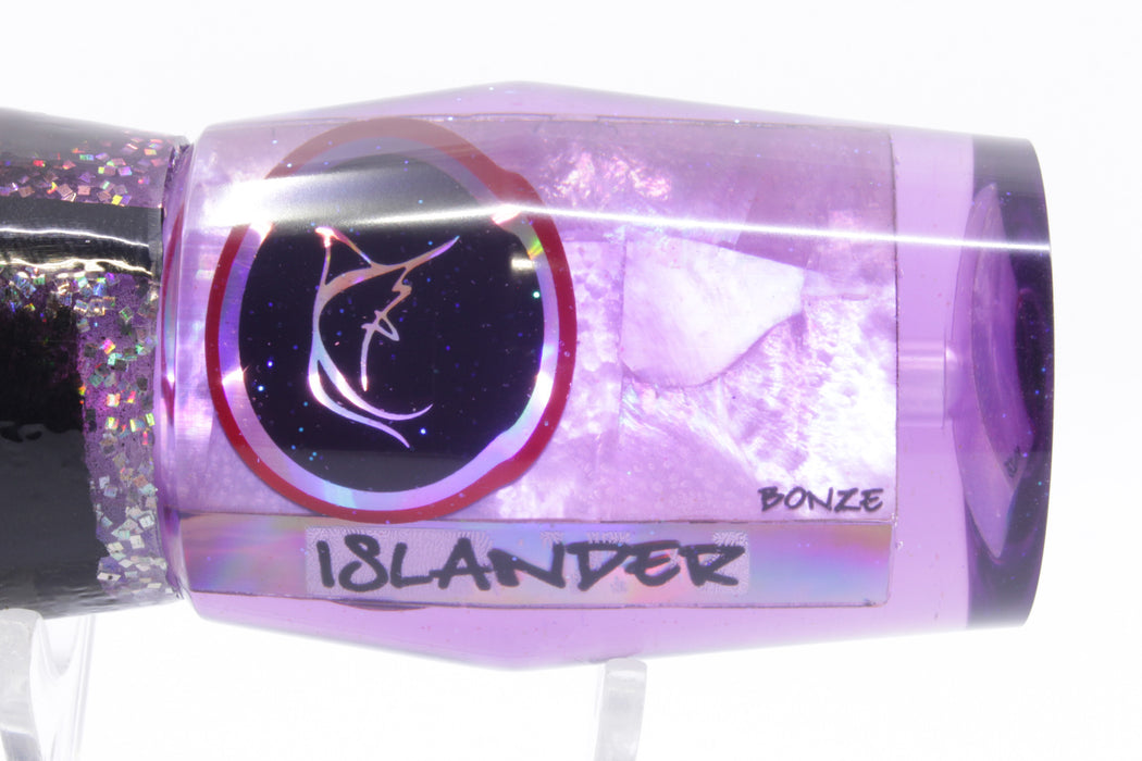 Bonze Lures Purple MOP Black Eyes Islander 12" 8.7oz Purple-Holo-Black Bars