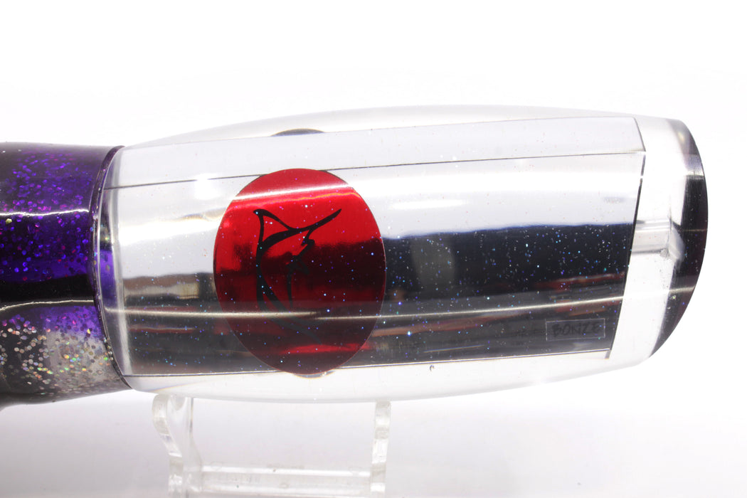 Bonze Lures Mirrored Red Eyes Dog Bollocks 16" 20oz Skirted Purple-Black-Holo