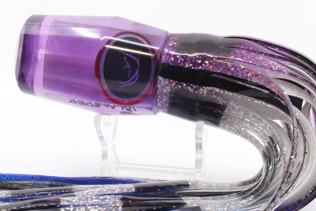 Bonze Lures Purple MOP Black Eyes Islander 12" 8.7oz Purple-Holo-Black Bars