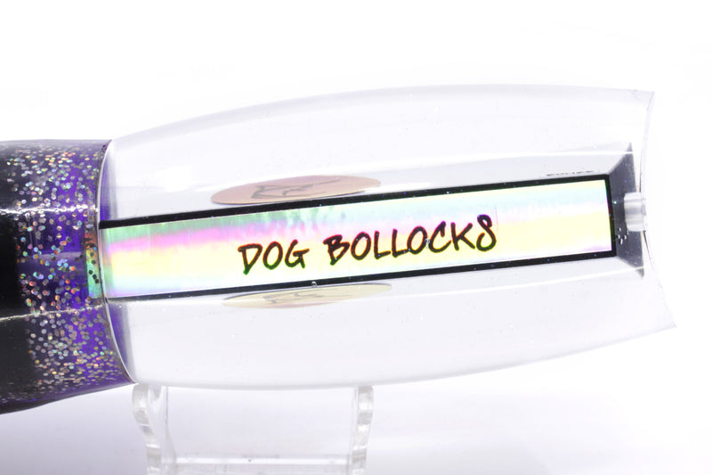 Bonze Lures Mirrored Red Eyes Dog Bollocks 16" 20oz Skirted Purple-Black-Holo