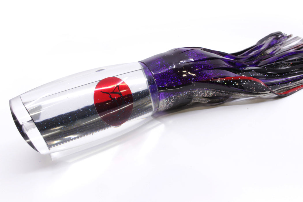Bonze Lures Mirrored Red Eyes Dog Bollocks 16" 20oz Skirted Purple-Black-Holo