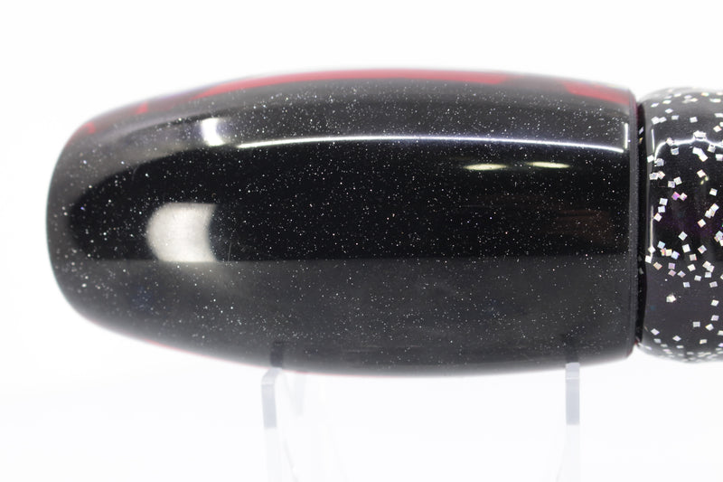 Coggin Lures Rainbow Ellipse Dichro Black-Red Back Maui Plunger 14" 13.8oz Skirted