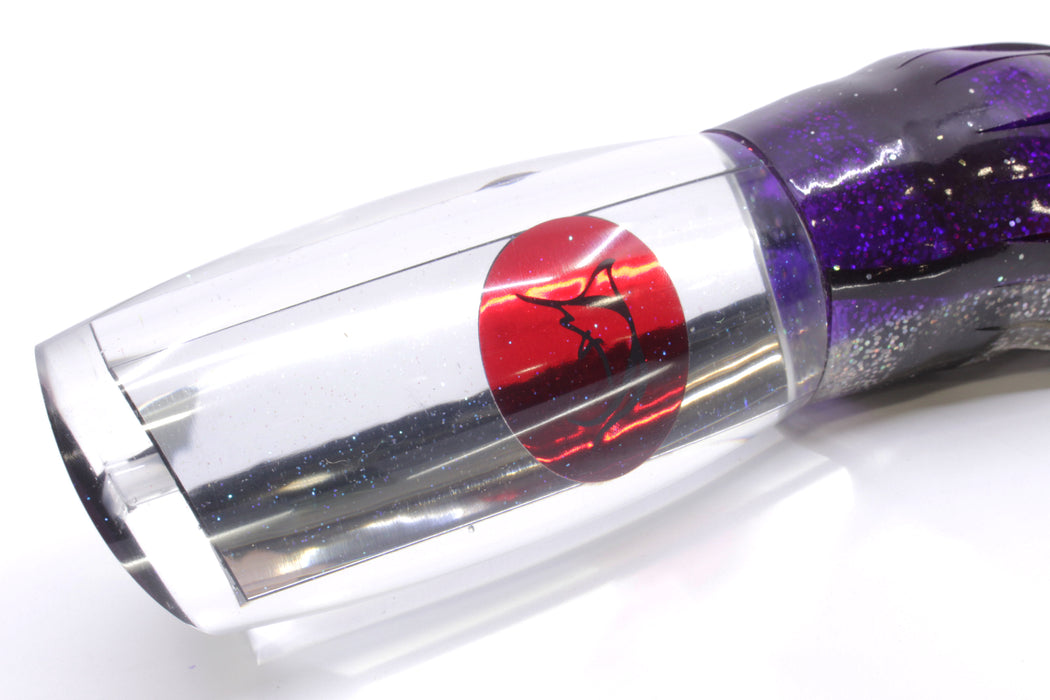 Bonze Lures Mirrored Red Eyes Dog Bollocks 16" 20oz Skirted Purple-Black-Holo