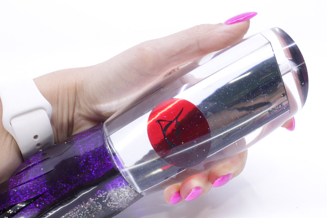 Bonze Lures Mirrored Red Eyes Dog Bollocks 16" 20oz Skirted Purple-Black-Holo