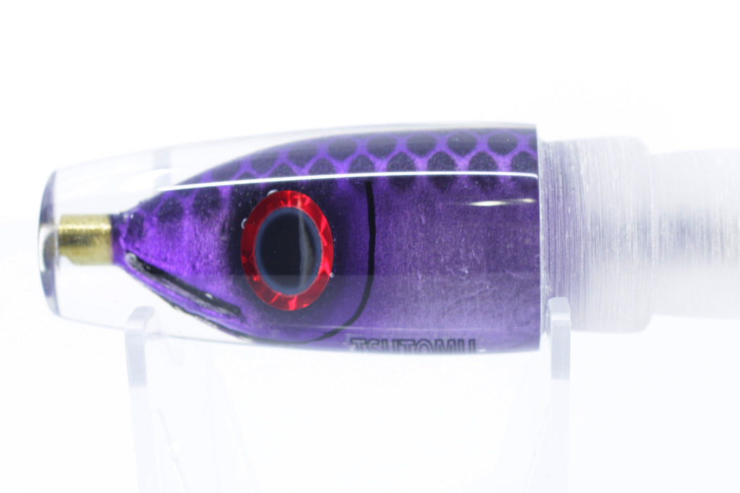 Tsutomu Lures Purple Black Dots Fish Head Ali'i Invert 7" 4.3oz