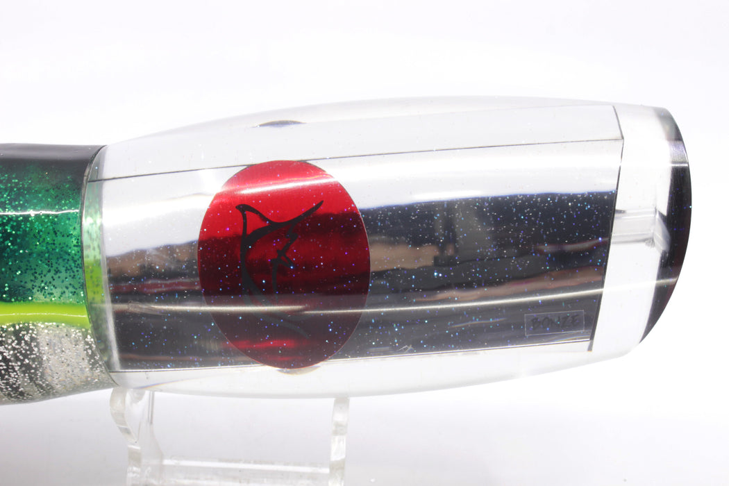 Bonze Lures Mirrored Red Eyes Dog Bollocks 16" 20oz Skirted Black-Green-Silver