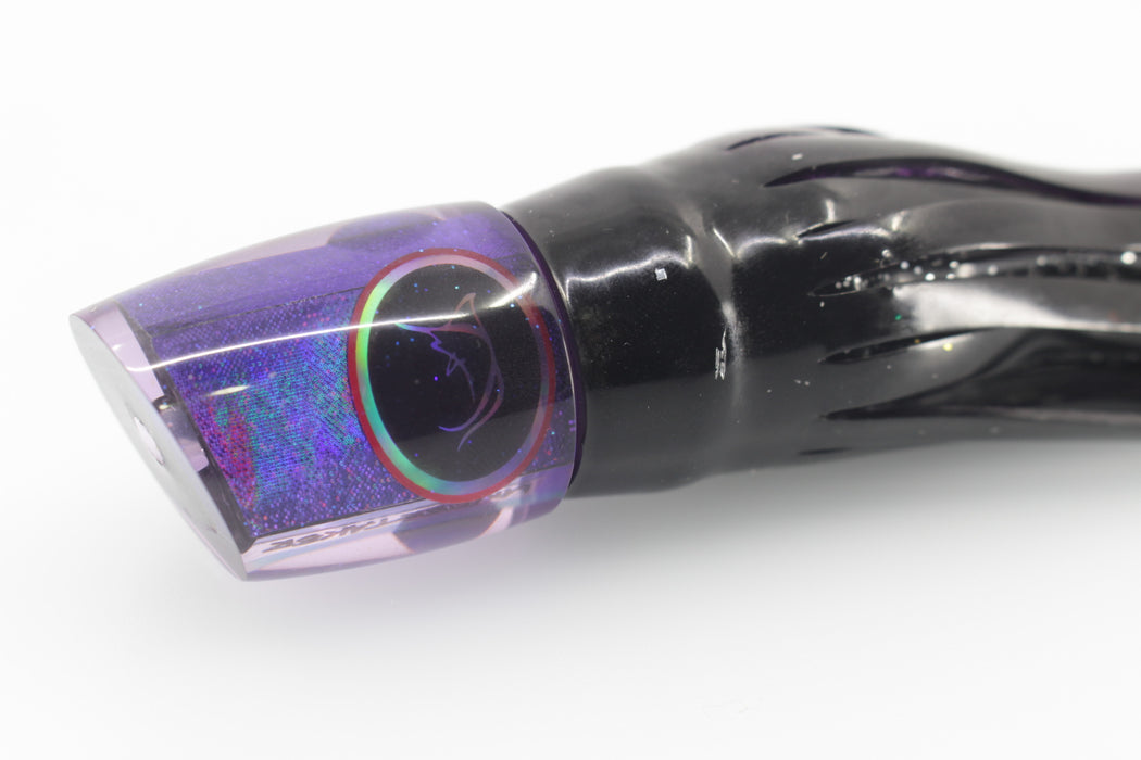 Bonze Lures Purple Rainbow Black Eyes Undertaker 9" 5.2oz Black-Purple