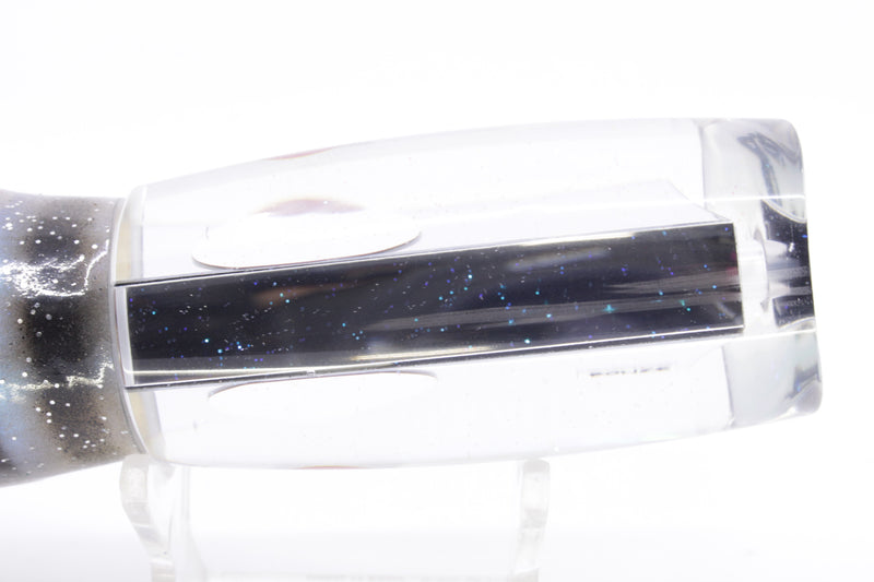 Bonze Lures Mirrored Red Eyes Jackhammer 10" 8.5oz Skirted White-Black Stripes