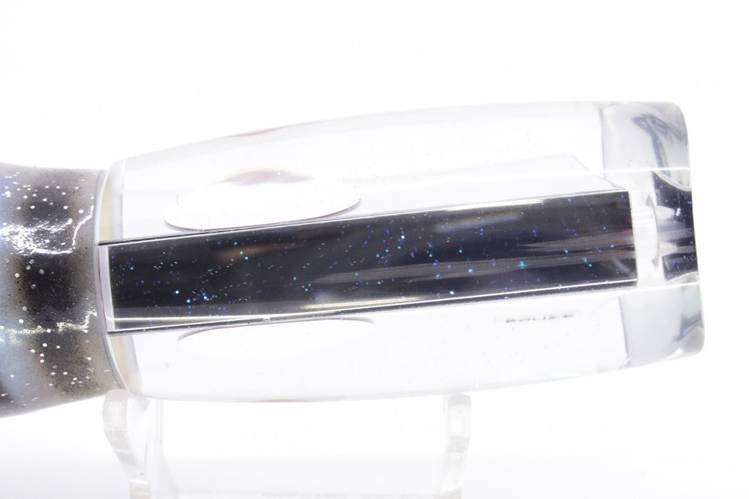 Bonze Lures Mirrored Red Eyes Jackhammer 10" 8.5oz Skirted White-Black Stripes