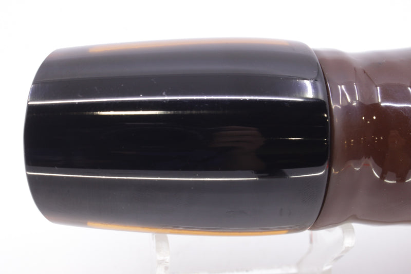 Marlin Magic Orange Awabi Black Back Red Eyes Ruckus 12" 11oz Skirted Root Beer-Petrolero