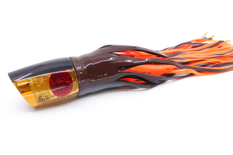 Marlin Magic Orange Awabi Black Back Red Eyes Ruckus 12" 11oz Skirted Root Beer-Petrolero