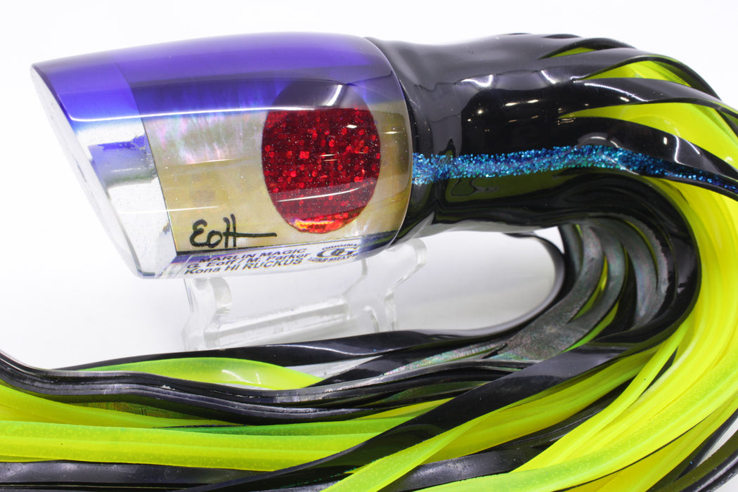Marlin Magic Golden MOP Blue Back Red Eyes Ruckus 12" 11oz Skirted Yellowfin