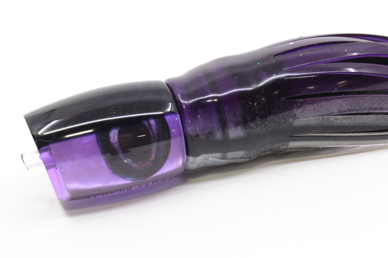 Moyes Lures Purple MOP Black Back Small J-Boy 9" 5oz Skirted Purple Skipjack