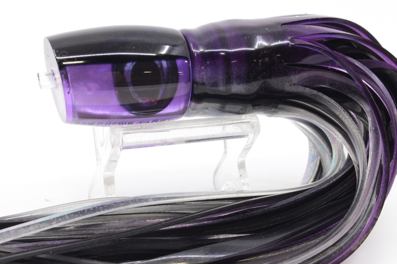 Moyes Lures Purple MOP Black Back Small J-Boy 9" 5oz Skirted Purple Skipjack