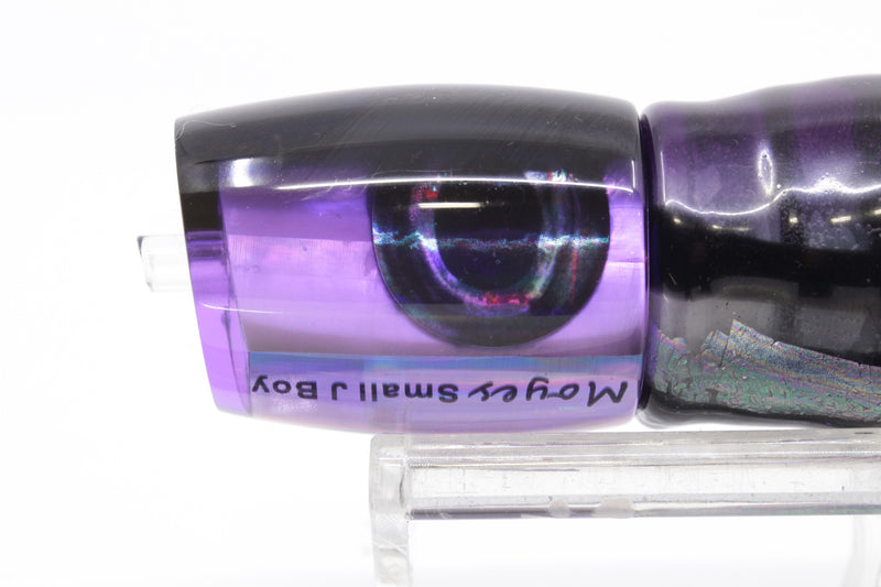 Moyes Lures Purple MOP Black Back Small J-Boy 9" 5oz Skirted Purple Skipjack