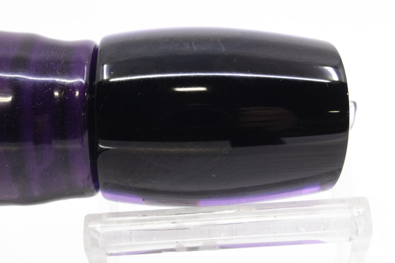 Moyes Lures Purple MOP Black Back Small J-Boy 9" 5oz Skirted Purple Skipjack