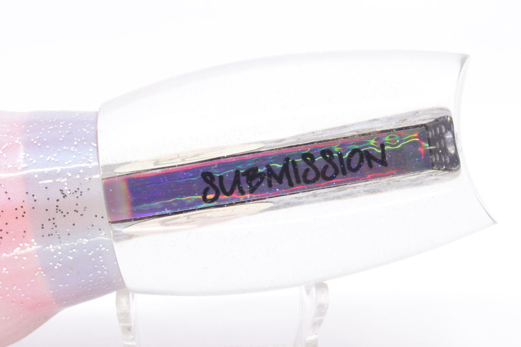 Bonze Lures Paua Shell Red Eyes Submission 14" 13oz Skirted White & Black/Pink