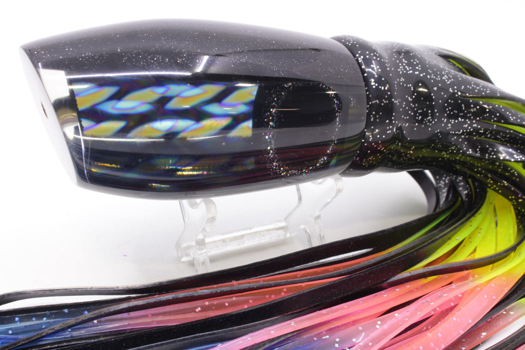 Coggin Lures Black Ellipse Glass Black Back Maui Plunger 14" 13oz Skirted New Pre-Owned