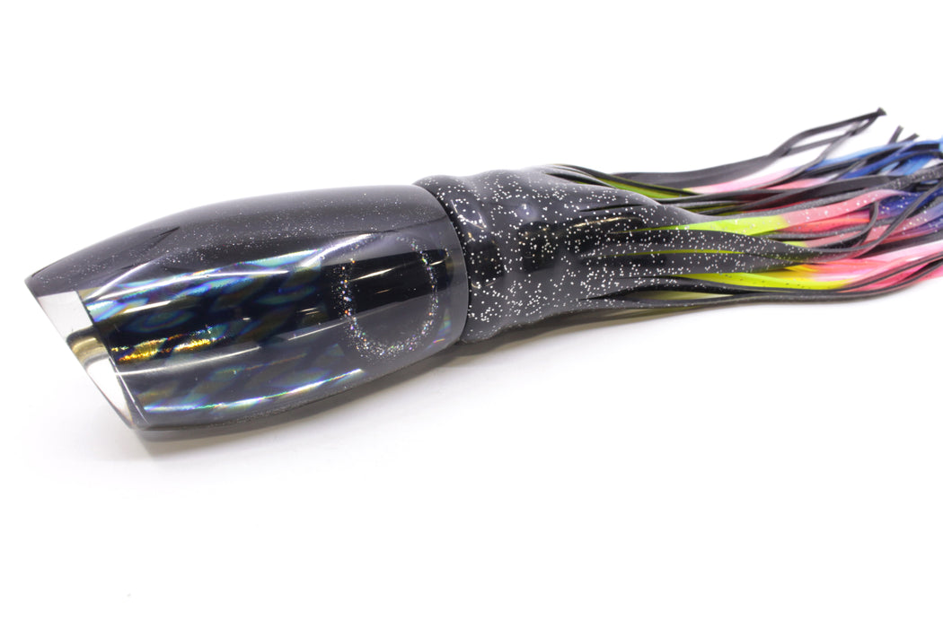 Coggin Lures Black Ellipse Glass Black Back Maui Plunger 14" 13oz Skirted New Pre-Owned