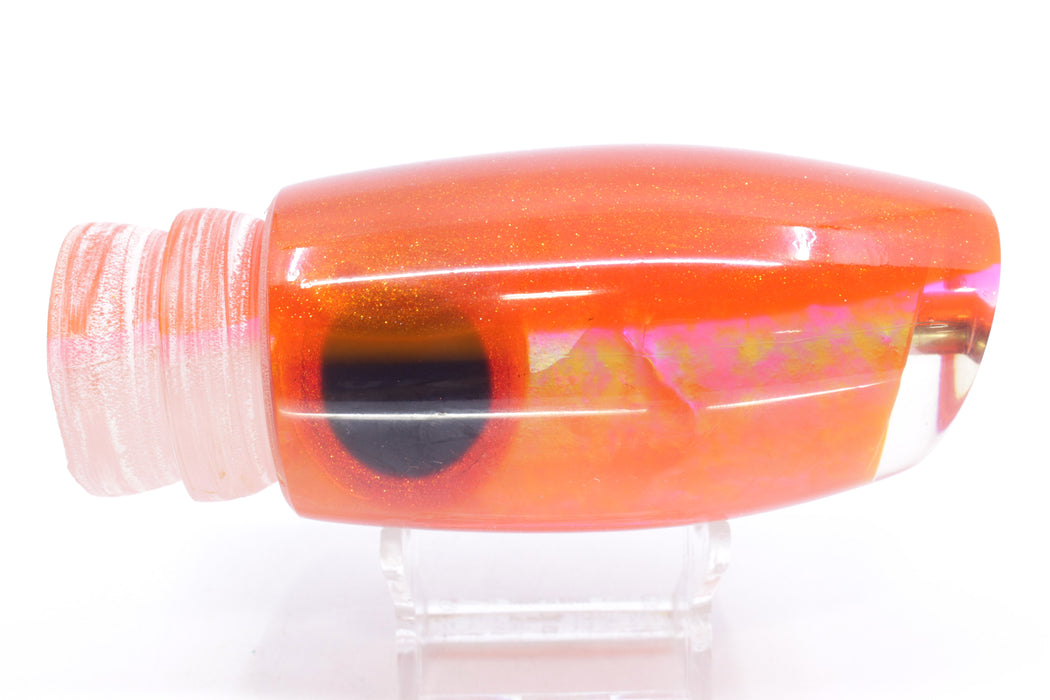 Coggin Lures Orange Rainbow Pearl Glass Orange Back Maui Plunger 14" 9.3oz New Pre-Owned