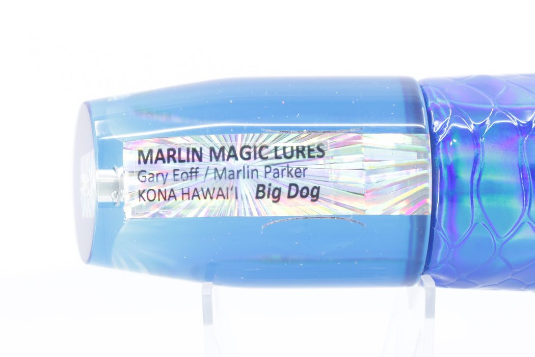 Marlin Magic Silver Starburst Blue Back Red Eyes Big Dog 14" 10oz Vinyl Blue Scale