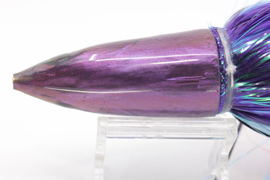 Ali'i Kai Lures Small Aku 9" 6.5oz Strobez Purple-White/Ice Blue with Aku Stripes