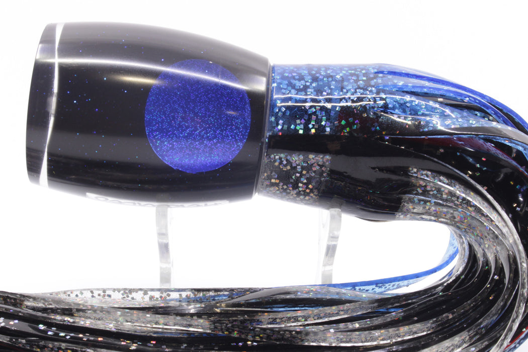 Bonze Lures Black Pearl Blue Eyes Hercules 12" 9.6oz Blue-Holo & Black Bars