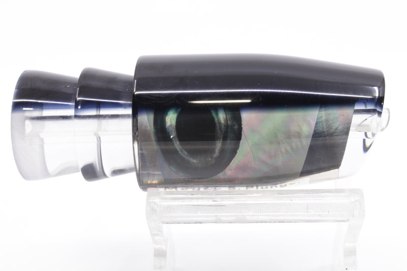 Moyes Lures Tahitian MOP Black Back Taxi Eyes Small Plunger 9" 3oz