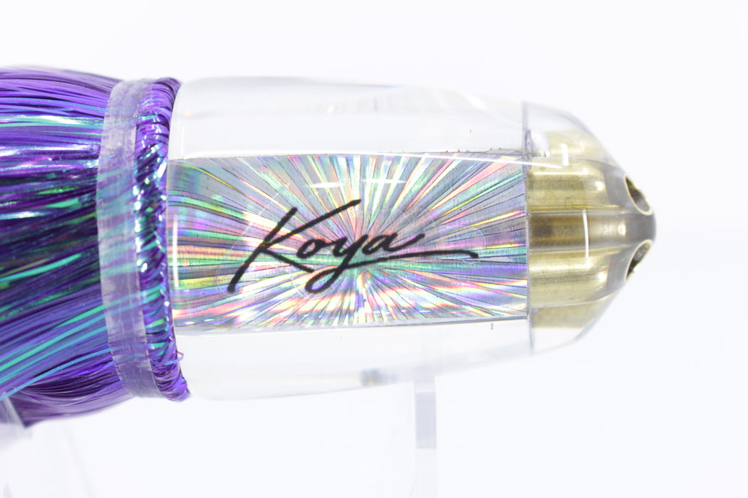 Koya Lures Silver Rainbow Starburst 4-Hole Bullet 9"+ 7oz Strobez Flashabou