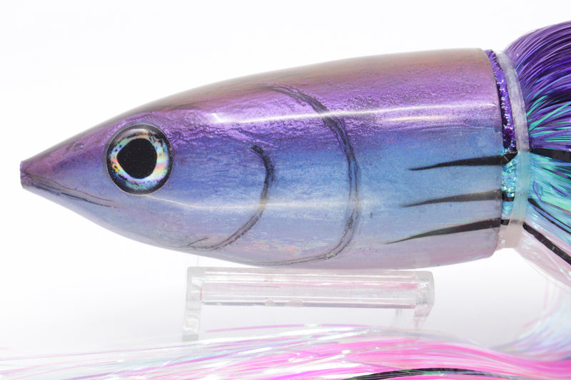 Ali'i Kai Lures Purple-Blue-White Aku 12" 10.7oz Strobez Purple-Ice-White-Pink Stripes