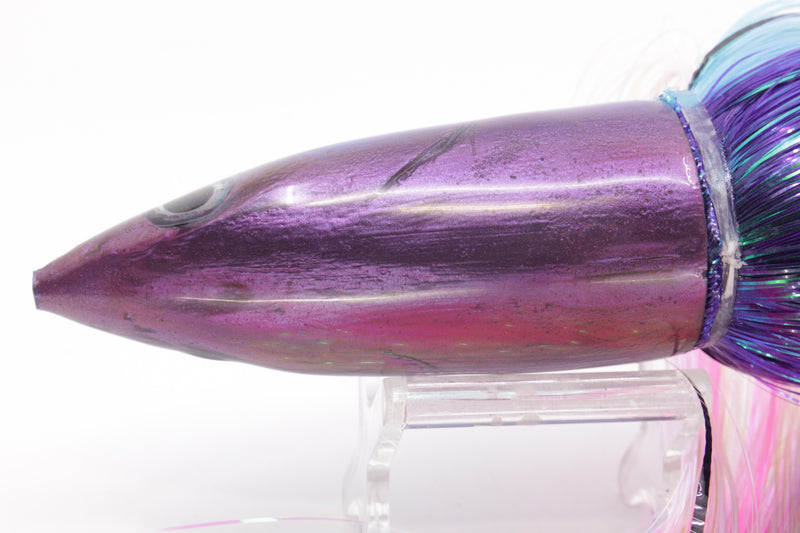 Ali'i Kai Lures Purple-Blue-White Aku 12" 10.7oz Strobez Purple-Ice-White-Pink Stripes