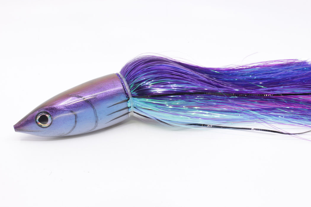 Ali'i Kai Lures Purple-Blue-White Aku 12" 10.7oz Strobez Purple-Ice-White-Pink Stripes