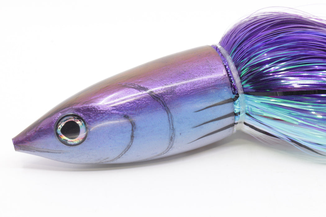 Ali'i Kai Lures Purple-Blue-White Aku 12" 10.7oz Strobez Purple-Ice-White-Pink Stripes