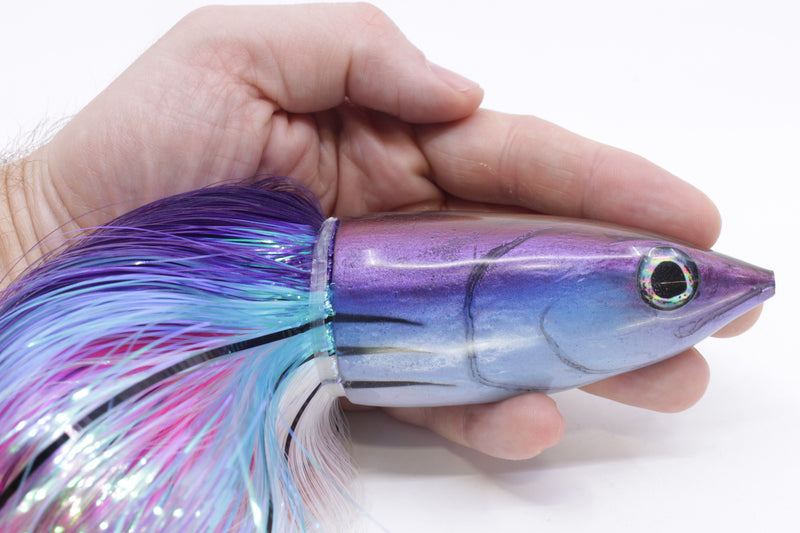 Ali'i Kai Lures Purple-Blue-White Aku 12" 10.7oz Strobez Purple-Ice-White-Pink Stripes