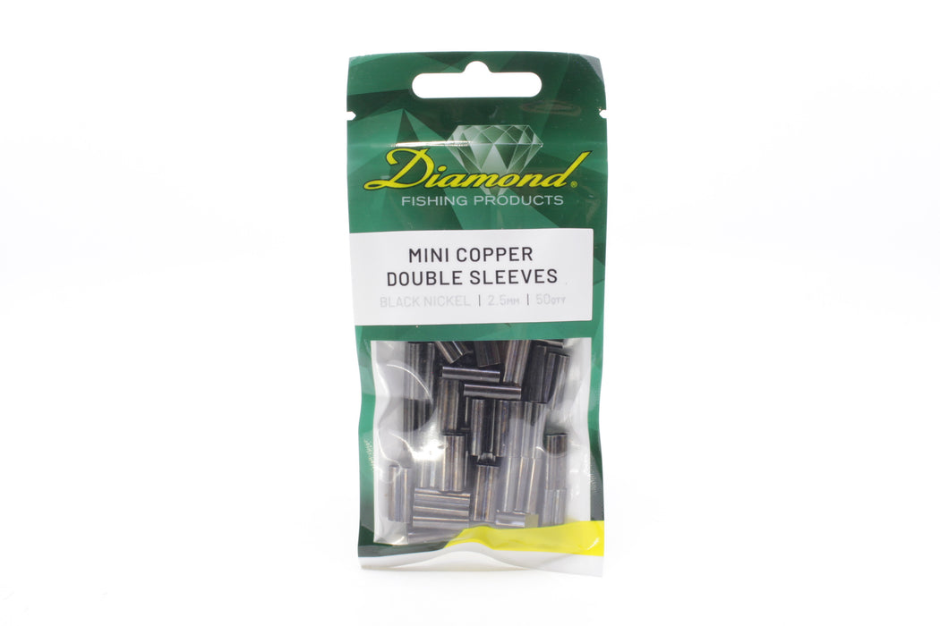 Diamond Mini Copper Double Sleeves - Cable Crimps