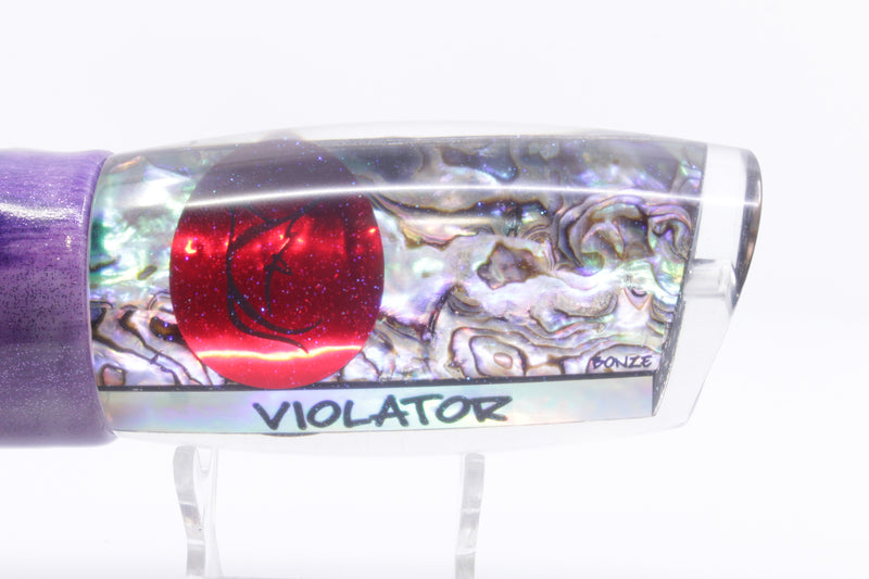 Bonze Lures Paua Shell Red Eyes Violator 14" 14.6oz Fired Tailz Purple Eclipse