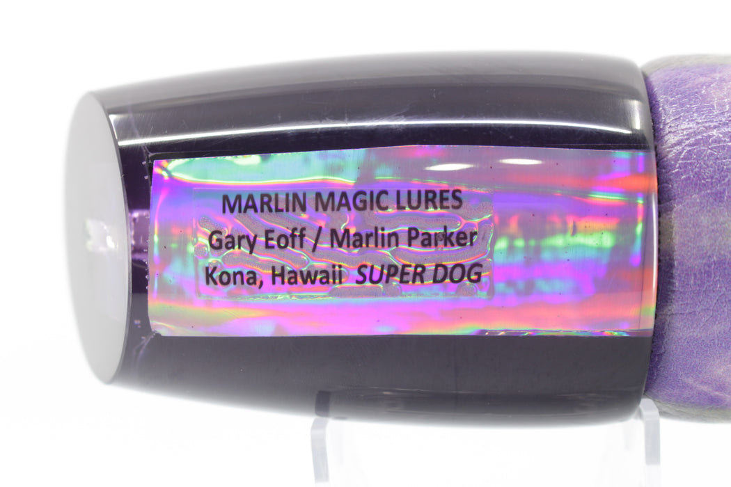 Marlin Magic Purple Mirrored Black Back Super Dog 16" 17oz ALV Skipjack