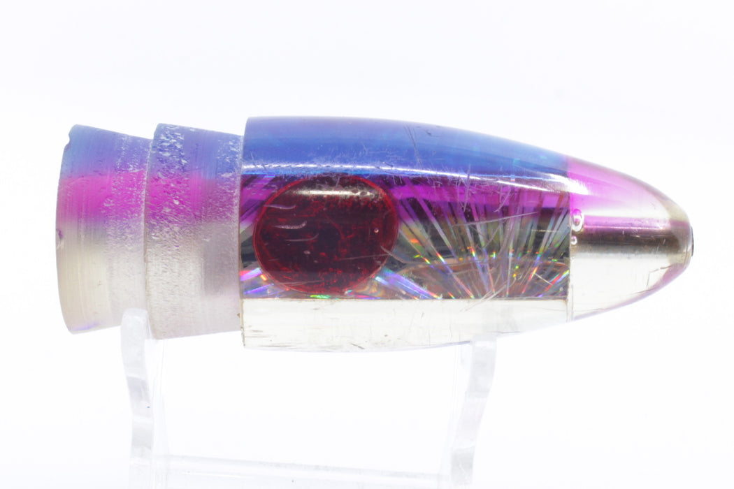 Unknown Silver Rainbow Starburst Blue-Fuchsia Back Bullet 9" 4.5oz Used Pre-Owned GZE