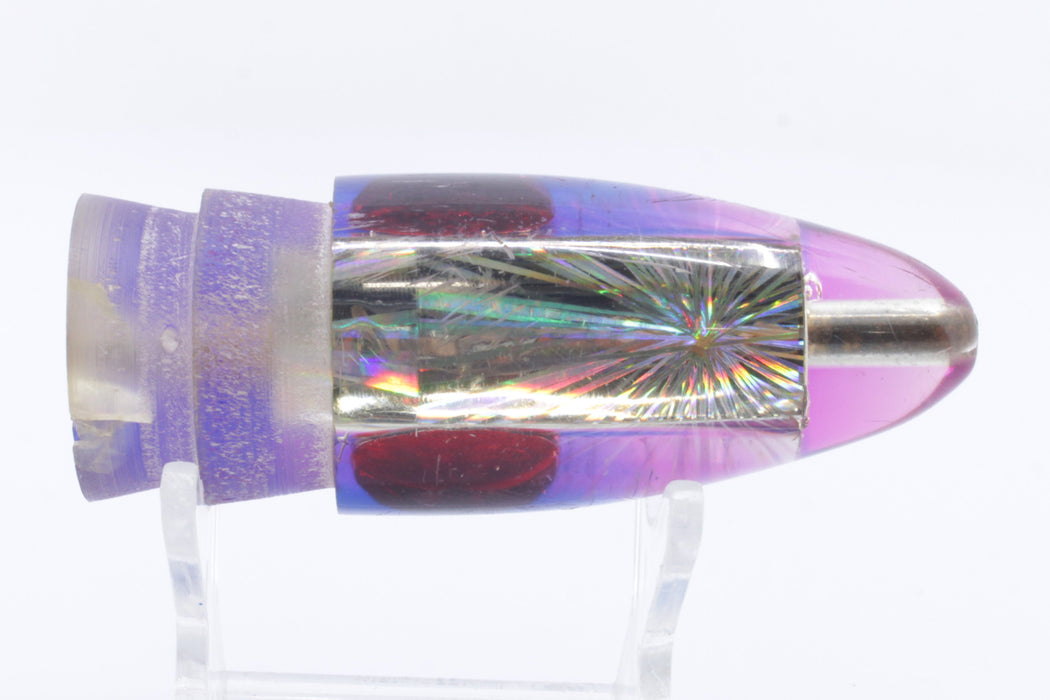 Unknown Silver Rainbow Starburst Blue-Fuchsia Back Bullet 9" 4.5oz Used Pre-Owned GZE