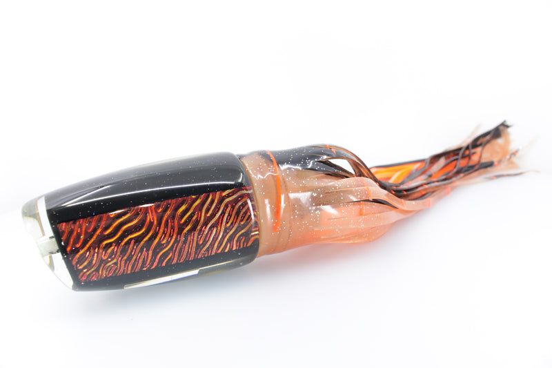 Marlin Magic Red-Orange Lava Black Magic Super Dog 16" 15oz Skirted