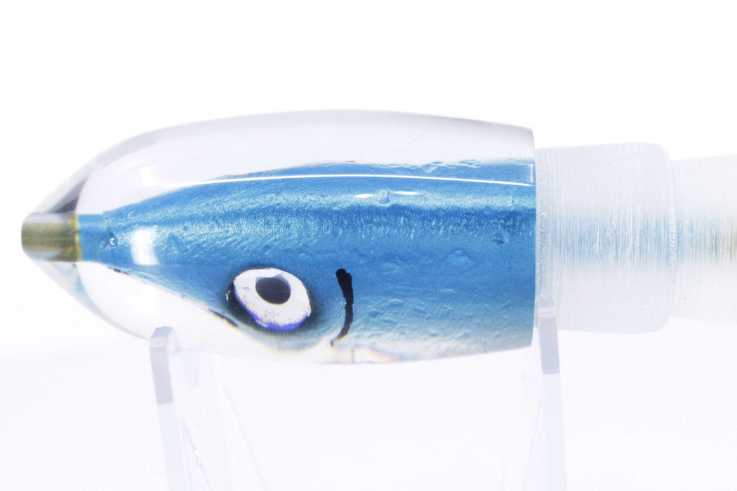 Tsutomu Lures Ice Blue-Silver Fish Head Rainbow Eyes Moke Bullet 9" 4.8oz