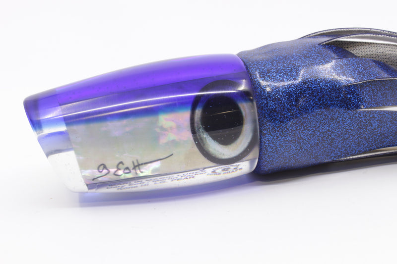 Marlin Magic White Awabi Blue Back Taxi Eyes Large Pear 12" 11oz Vinyl Dark Blue