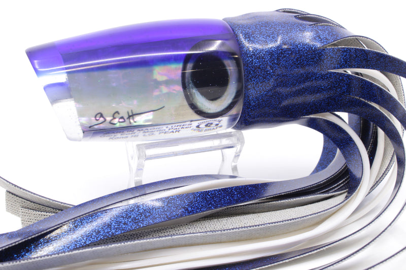 Marlin Magic White Awabi Blue Back Taxi Eyes Large Pear 12" 11oz Vinyl Dark Blue