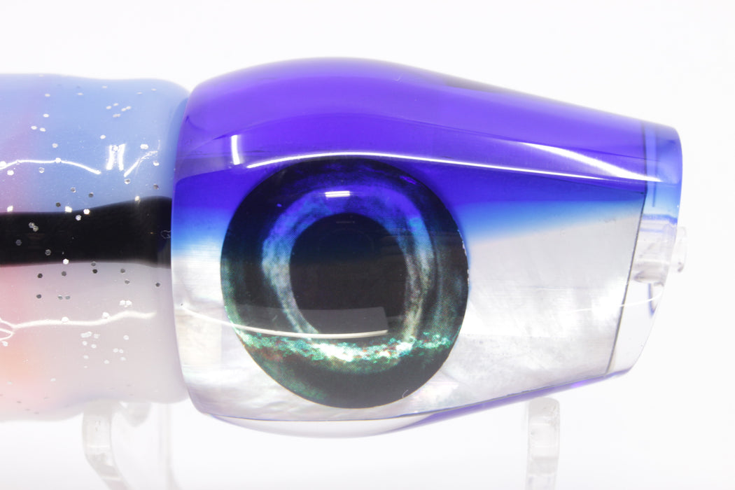 Moyes Lures White MOP Blue Back Medium Sumo 12" 6.8oz Skirted Gay Bob