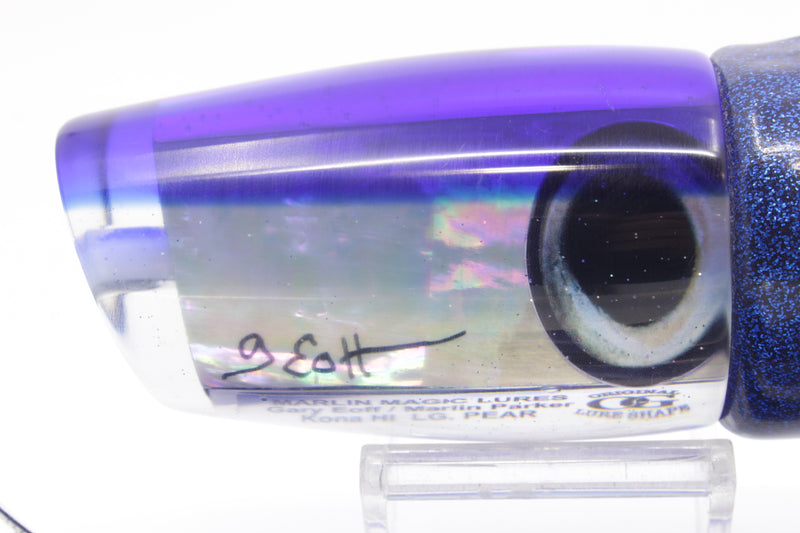 Marlin Magic White Awabi Blue Back Taxi Eyes Large Pear 12" 11oz Vinyl Dark Blue