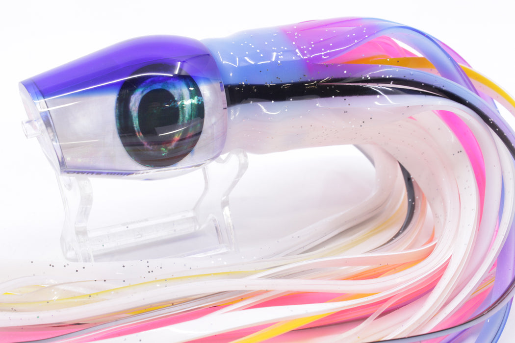 Moyes Lures White MOP Blue Back Medium Sumo 12" 6.8oz Skirted Gay Bob